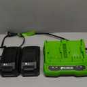 Greenworks 24V 4.0Ah USB Battery (2-Pack) Starter Kit + Dual Port Rapid Charger (Genuine Greenworks Parts)