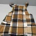 Women's Plaid Sleeveless Overall Dress Flannel Pinafore Short Dresses L
