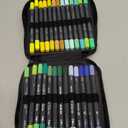 KEMYR Markers for Adult Coloring Books: 80 Color Dual Tip Fine & Brush Pens Water-Based Coloring Marker for Adults Drawing Sketching Bullet Journal Writing Lettering No bleeding