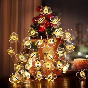 Coquimbo Bee String Lights Room Decor,10ft 30 LED Cute Honeybee Fairy Lights Battery Operated, Birthday Gifts for Women Teen Girls Boys Kids, Bee Decorations for Bedroom Dorm Classroom Wedding