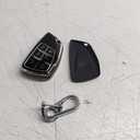 for Chevy Key Fob Cover with Keychain Soft TPU Key Case Shell Holder Fits for 2021 2022 2023 Chevrolet Suburban Tahoe Silverado 1500, for GMC Yukon Sierra, for Buick Encore 6 Button (B Black)