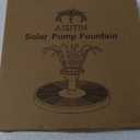 AISITIN Solar Fountain with 3.5 W Solar Panel, 1500 mAh Battery - 6 Effects for Pool, Fish Pond, Bird Bath, Garden (Deepblue)