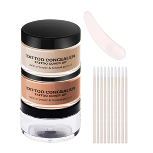 Tattoo Cover Up Full Coverage, Waterproof Concealer, Tattoo Concealer, Body Foundation, Tattoos, Scars, Spots, Birthmarks, Long-Lasting, Sweatproof, Natural Skin Tone