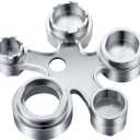 Enhon 13 in 1 Metal Faucet Aerator Removal Tool, Heavy Duty Aerator Key Wrench for Hidden Threaded TF, TJ, TT, JR, STD and Cut Side/Round with Housing M16 M18 M20 M22 M24 M28 (Polished Chrome)