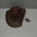 WQWOVRVO Cowboy Hat,Cowgirl Hat,Cowboy Hats for Women/Mens/Straw Wide with Shapeable Brim Western Cowboy Hat for Womens (Brown)