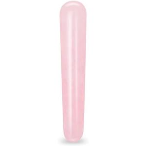 Rose Quartz Crystal Gua Sha Scraping Massage Acupressure Therapy Stick for Face, Eyes, Body Relaxation, Natural Pink Crystal Stone Trigger Point Massage Tool, Reduce Muscle Soreness and Pain Relief