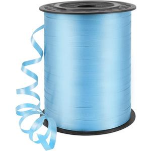 500 Yards 3/16" Curling Ribbon Light Blue, Balloon String Curly Ribbon 1 Roll for Gift Wrapping, Birthday Wedding Party Festival Decoration, Baby Shower, Art Crafts, Florist Flowers