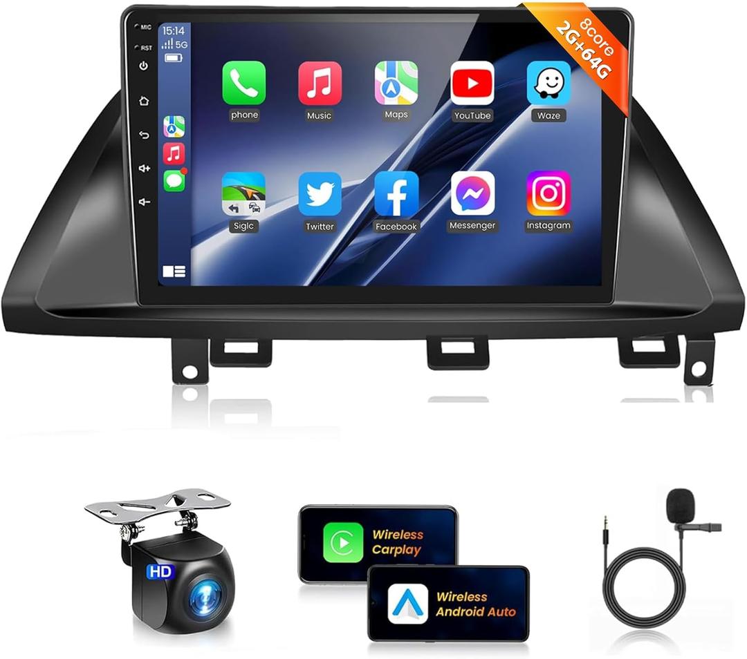 8Core 2G 64G Radio for Honda Odyssey 2005-2010 Car Stereo with Wireless CarPlay Android Auto DSP 36EQ 10.1 inch 1280x720P IPS Touchscreen Bluetooth 5.0 GPS WiFi FM RDS SWC Backup Camera 59UIs