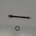 Lengthened 240mm Mountain Bike Snow Bike Bicycle Rear Axle Refitted Solid Axle Rear Axle Bicycle Accessory Axle, Black