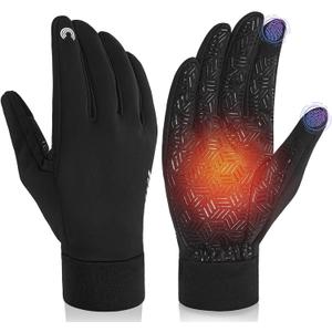 RIGWARL Upgraded Plush Gloves for Cold Weather, Women Men Winter Gloves for Late Fall and Early Winter, Warm Running Gifts, Size XXL