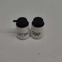 Farmhouse Ceramic Soap and Lotion Dispenser Set, Easy-to-Press Pump, 12oz (White)