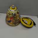 Hazel Quinn X Eduardo Recife Electric Kettle - 1200W Fast Water Boiling, 1.7L/57oz, All 304 Stainless Steel Interior, BPA-Free, Auto Shut-Off, Cordless Retro Teapot with Thermometer - Floral Patterned (Floral Painted Design)