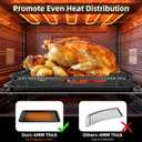 Large Air Fryer Basket for Oven with 30 PCS Parchment Paper, Black, Air Fryer Basket: 18.6" x12"; Pan: 18.5"*12.8"