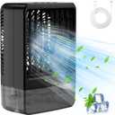 Small Portable Air Conditioners for Bedroom, Orvina 800ML Evaporative Air Cooler Fan with 7 Colors Light, Cool Mist & 2/4H Timer, 3 Speeds, Mobile Personal Air Conditioners for Room/Office/Desk