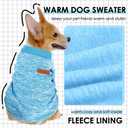 3 Pack Dog Sweaters for Dogs Girl Boy Winter Fleece Clothes Warm Soft Dog Sweatshirt Outfit for Dogs Cats Pet Apparel (Rose+Light Blue+Purple, Medium)