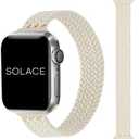 Solace Bands Slim Imperium Loop - Compatible with Apple Watch Bands Sport Loop Band for Women and Men, iWatch Bands for 38/40/41MM Ultra, SE and Series 8 7 6 5 4 3 2 1 (  XS, Beige)