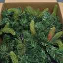 SHareconn 9FT Prelit Greenery Christmas Garland with Pine Cones Decorations and Multi-Color LED Lights Plug in, Lighted Garland for Mantle Fireplace Table Indoor Xmas Decor, 9 FT