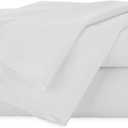 4-Piece EcoPure King Size Sheets Set | 100% Organic Cotton Sheets | Comfort Washed Sheets | Cooling | Deep Pocket Bed Sheets | GOTS Certified | White