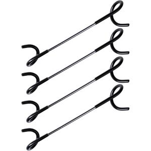 4X Bird Feeder Pole Wrap Hooks, Outdoor Feeder Arm Camping Lantern Yard Hook Accessories for Hanging