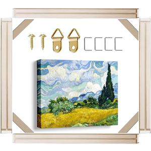 Canvas Stretcher Bars 24x36 Inch Frame Kit, Wood Stretcher Bars for Home and Office, Gallery Wrap Wall Arts Supply for Oil Painting, Poster, Picture & Paint by Numbers