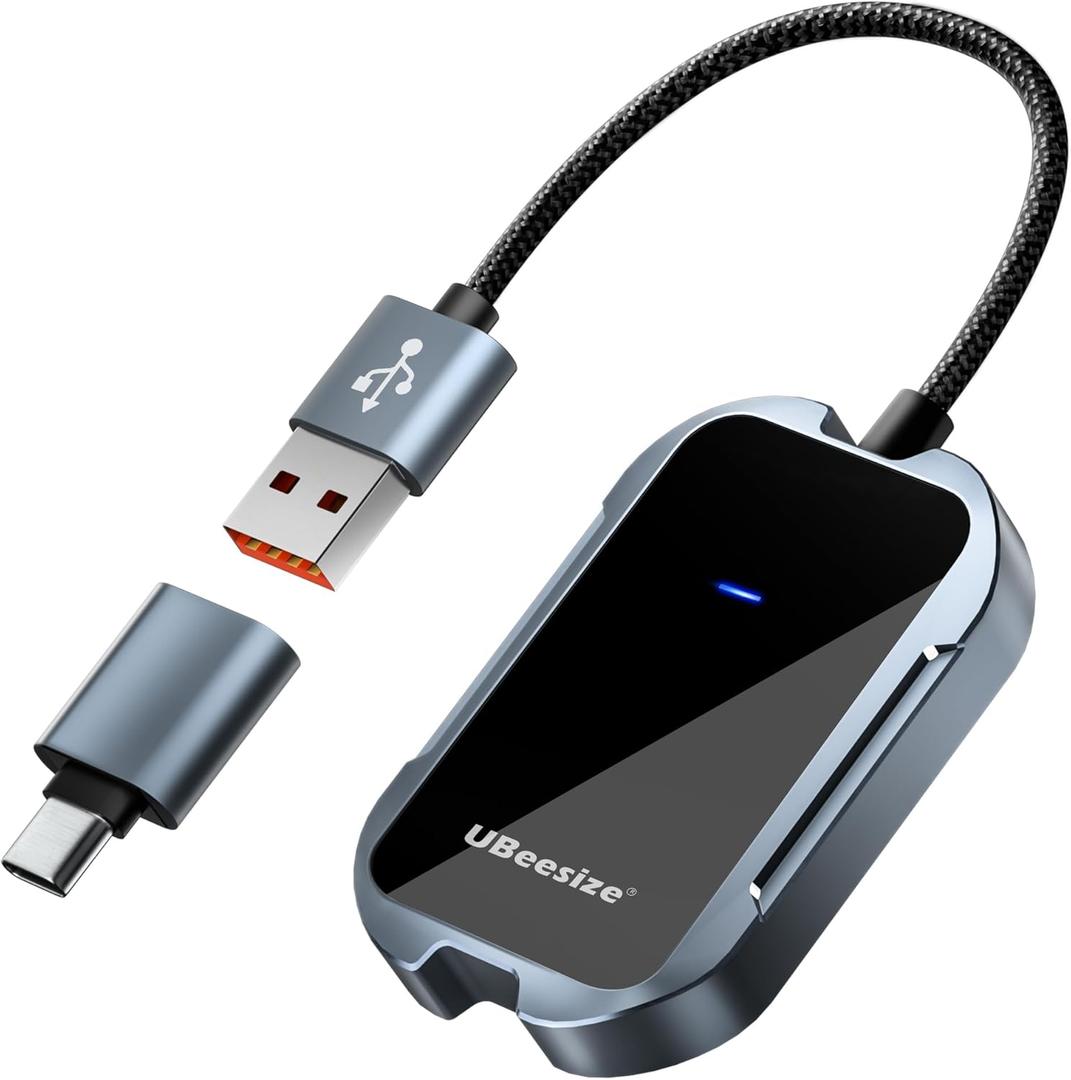 UBeesize Wireless CarPlay Adapter (2025)  Seamless Wireless Upgrade for 2017+ Cars | iPhone & Android Compatible