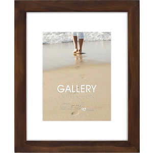 Malden Walnut Floating Glass Picture Frame 16x20