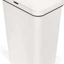 Simpli-Magic 13 Gallon Touchless Sensor Trash Can, Rectangle Garbage Bin, Perfect for Home, Kitchen, Office, White