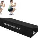 SquatWedgiez 20 Degree Slant Board for Knees Over Toes Training, Heel Elevated Squats,1000 Pound Weight Capacity, Anti-Slip Squat Wedge for ATG Split Squats, & Calf Stretching