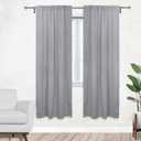 2 Polyester Curtain Gray 80"x40"