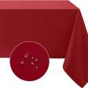Softalker Rectangle Tablecloth, Waterproof & Stain Resistant Table Cloths Wrinkle Free Fabric Washable 210GSM Polyester Table Cover for Dining/Party/Outdoor - 60 x 120 inch,Red