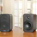 Micca RB42 Reference Bookshelf Speaker with 4-Inch Woofer and Silk Tweeter (Dark Walnut, Pair) 