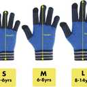MIG4U Kid's Winter Gloves Warm Magic Stretch Knitted Glove for Children Teens Boys 3/6 pairs (Grey/Navy/Blue-6pairs)