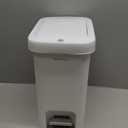 MOPALL Small Bathroom Trash Can with Lid Soft Close, Garbage Can with Press Top Lid & Foot Pedal, Step Trashcan Slim Trash Bin Waste Basket for Toilet, Office, Bedroom, Kitchen, Living Room 2.7 Gallon