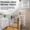 ZOES HOMEWARE 2026 Enhanced Clothes Drying Rack | Foldable Drying Rack Clothing for Laundry | Small Collapsible Portable Dryers for Laundry | Use for Indoor & Outdoor | White 37.5"x29"x12", 29" X 11.5" X 37.5"