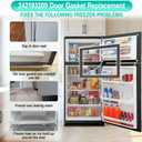Upgraded 242193209 Freezer Door Gasket Replacement Fit for Frigidaire Freezer Door Seal, 28.66" x 18.11" 242193209 Crosley Kenmore Refrigerator Gasket Seal Replace 3513465, AP5807083, PS9493821