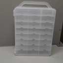 KASTUN Thread Storage,Double Sided,46 Grids Sewing Organizer,Portable, Transparent, Sewing Thread Storage Case