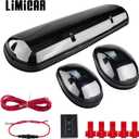 LIMICAR 3X Smoked Cover Cab Roof Top Marker Running Lamps Amber 30 LED Lights Compatible w/ 2002-2007 Chevrolet Silverado/GMC Sierra 1500 1500HD 2500 2500HD 3500 Trucks LED Light Machines