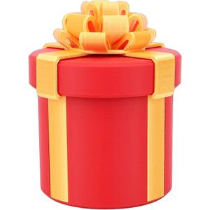 Annoying Nested Screw Gift Box 3D Printed 10 Layer Reusable Prank Fun Money Puzzle Cash Holder Round Red Gold