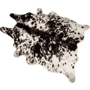 MustMat Faux Cowhide Rug Black and White Cow Print Area Rug Large Animal Hide Carpet Western Decor 5.2ft x 6.6ft (5'2" x 6'7", Graywhite)