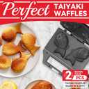 SugarWhisk Taiyaki Fish-shaped Waffle Maker, 2 Pcs Electric Japanese Fish Shaped Waffle Iron Pan, Dual Non Stick Cooking Plates, Recipe Included, White