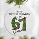 67 Christmas Ornament 2025 | Funny 6 7 Meme Ornament | Funny Christmas Ornaments 2025 | 67 Gifts for Kids Teens Gen Alpha | Stocking Stuffers for Teens