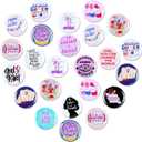 24 Pcs Feminist Pin,Feminist Power Brooch Women's Rights Badge Pins Novelty Female Buttons Pins Decor for Clothes Backpacks Hats 