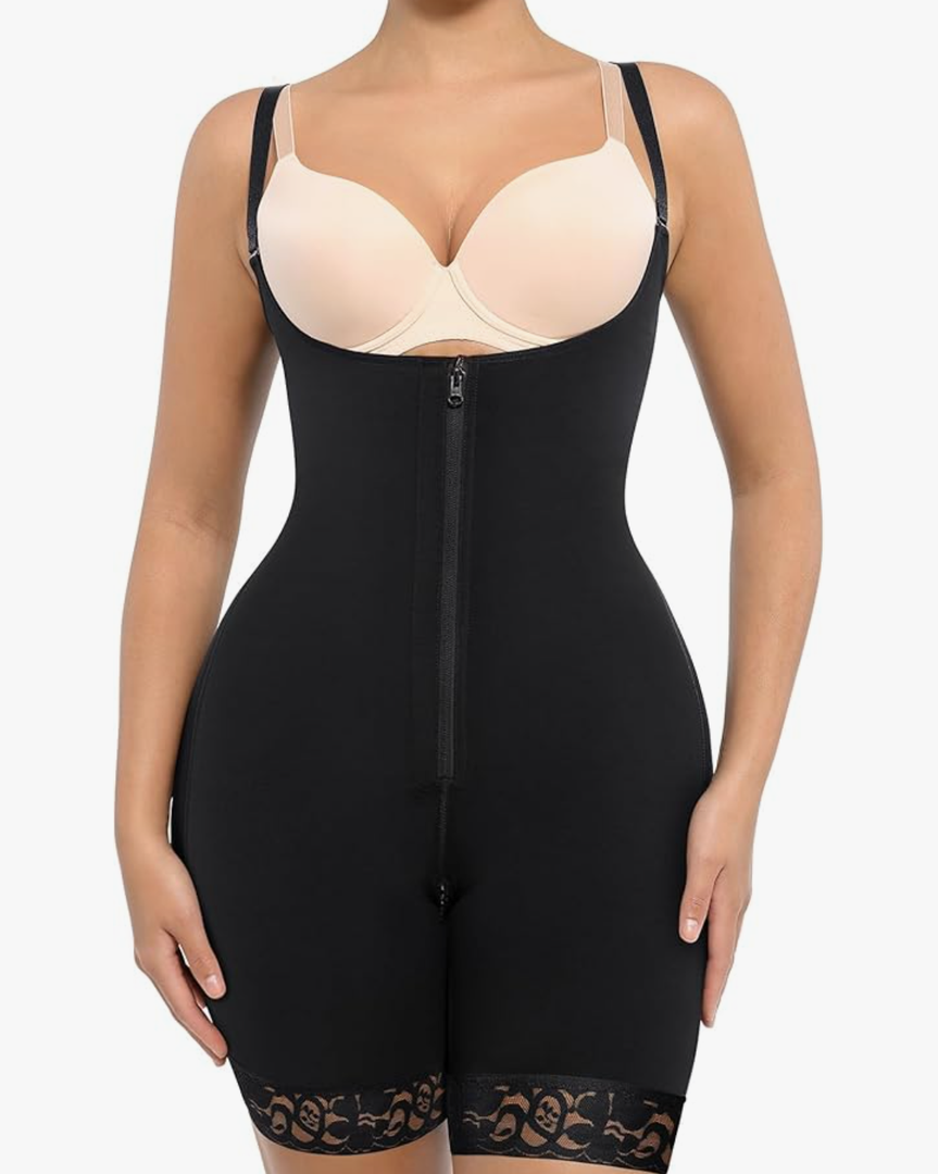 FeelinGirl Shapewear for Women Open Bust Bodysuit Butt Lifter Body Shaper Tummy Control Shapewear, Medium
