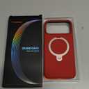 TORRAS Q3 Silicone for iPhone 17 Pro Max Case with Stand, Fit for MagSafe, Liquid Silicone Soft Cozy Grip, 360 Spin Magnetic Stand, Camera Control, Protective Case for iPhone 17 Pro Max Silicone, Red