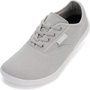 WHITIN Men's Wide Barefoot Shoes | Canvas Minimalist Sneakers | Zero Drop Sole, 7 