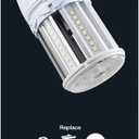 Satco S49390 Corncob LED HID Light Bulb, Medium Base, 18W, 35000 Hour Rating, 2484L, Natural Light
