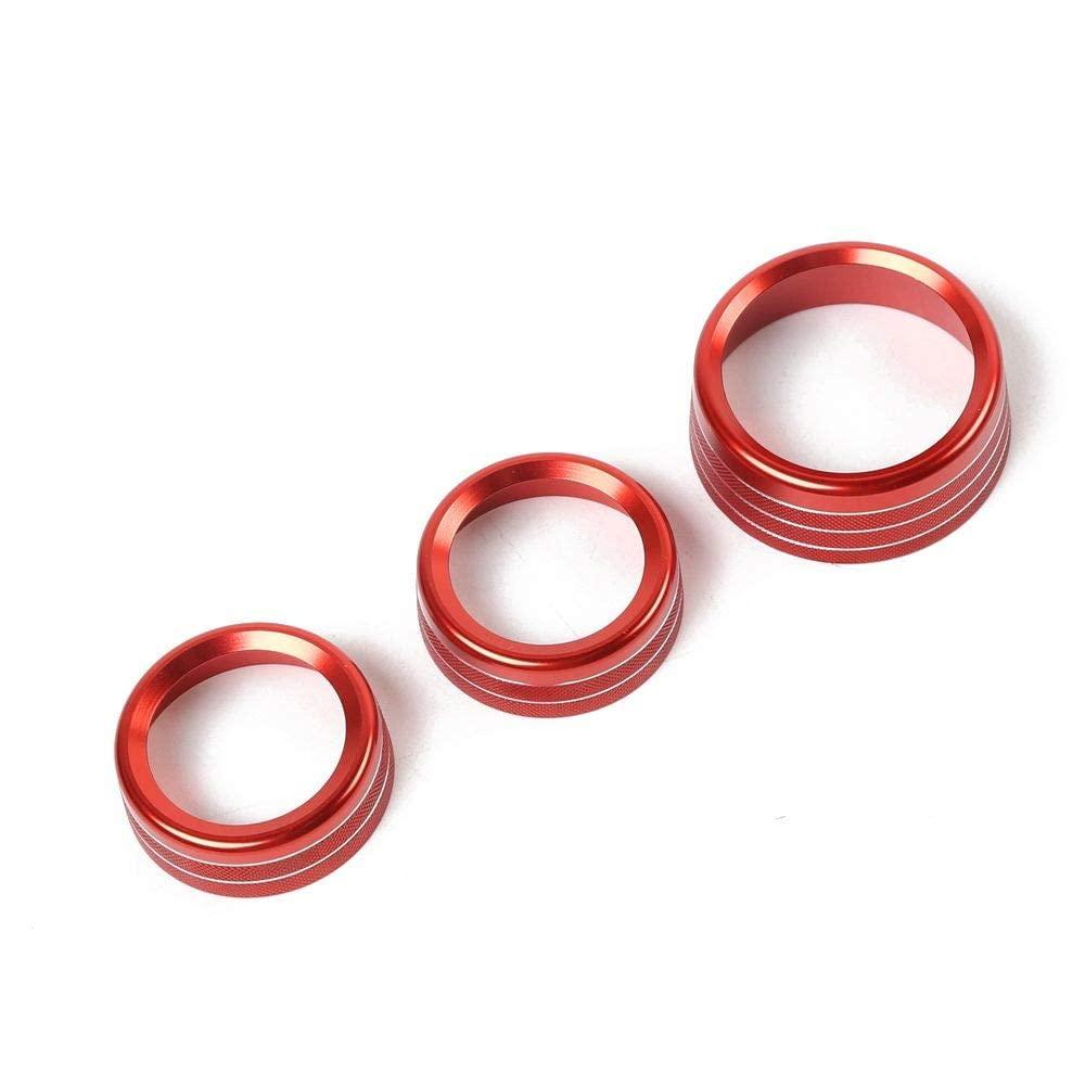 AC Air Conditioner Volume Tune Knob Button Cover for Dodge Ram 1500 2500 3500 2013-2018 for Dodge Challenger Charger Durango Journey Chrysler 200 300 300s Jeep Cherokee Grand Cherokee (Red) 1