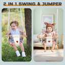 Baby Swing with Stand, Swing Set for Infant, Outdoor Indoor Swing Set with Canvas Cushion Seat (White)
