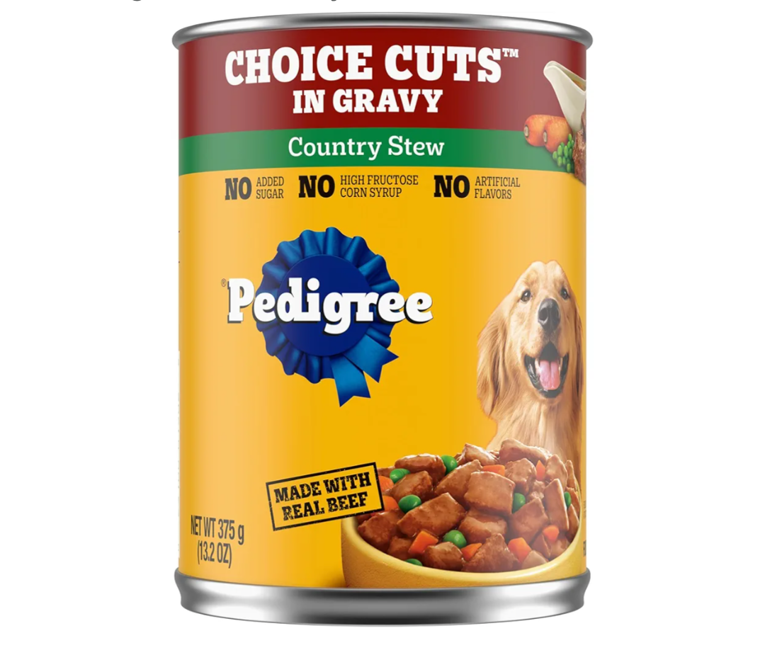 PEDIGREE Homestyle Meals Adult Canned Soft Wet Meaty Dog Food Roasted Chicken, Rice and Vegetable Flavor in Gravy,  13.2 oz. Can, Best By: 02/18/2026
