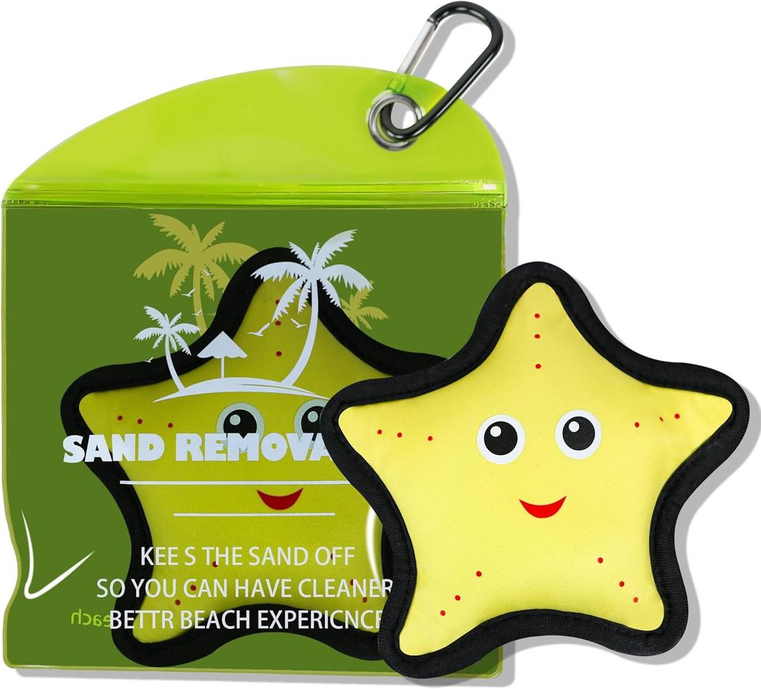 Beach Sand Remover Towel Eraser Bag, Cruise Vacation Essentials for Women, Portable Quick Dry Pouch, Beach Travel Accessories